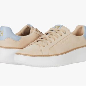 Cole Haan Tan and Blue Sneakers with Cushioned Sole